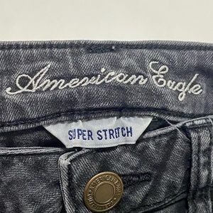 American Eagle black wash jeans, Size 8